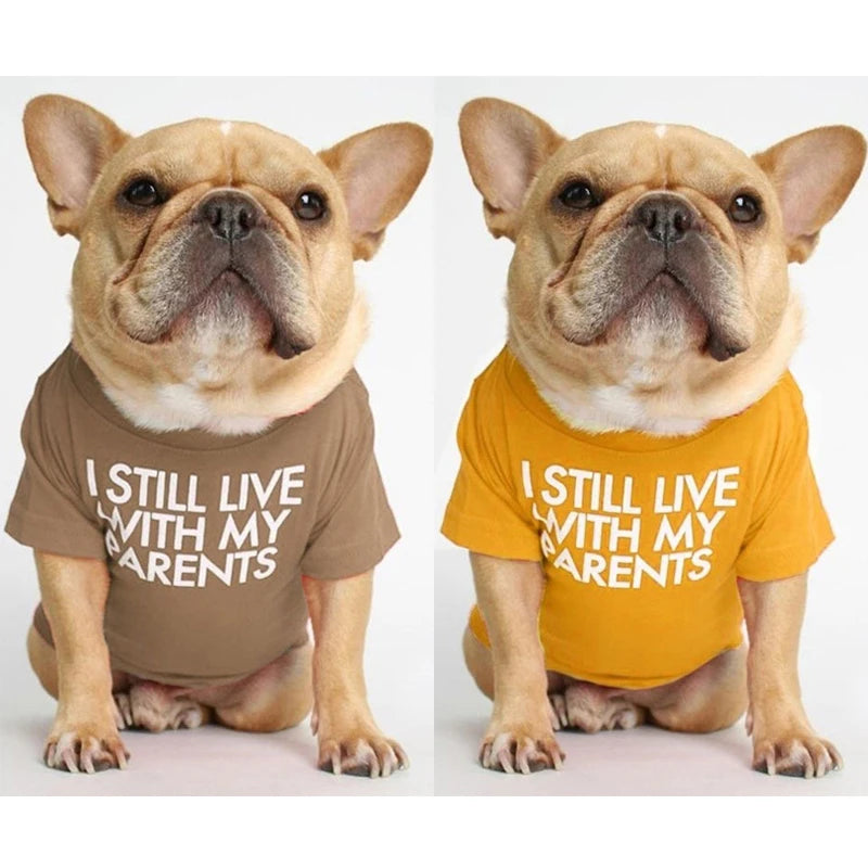 Letter Printed Dog T Shirts