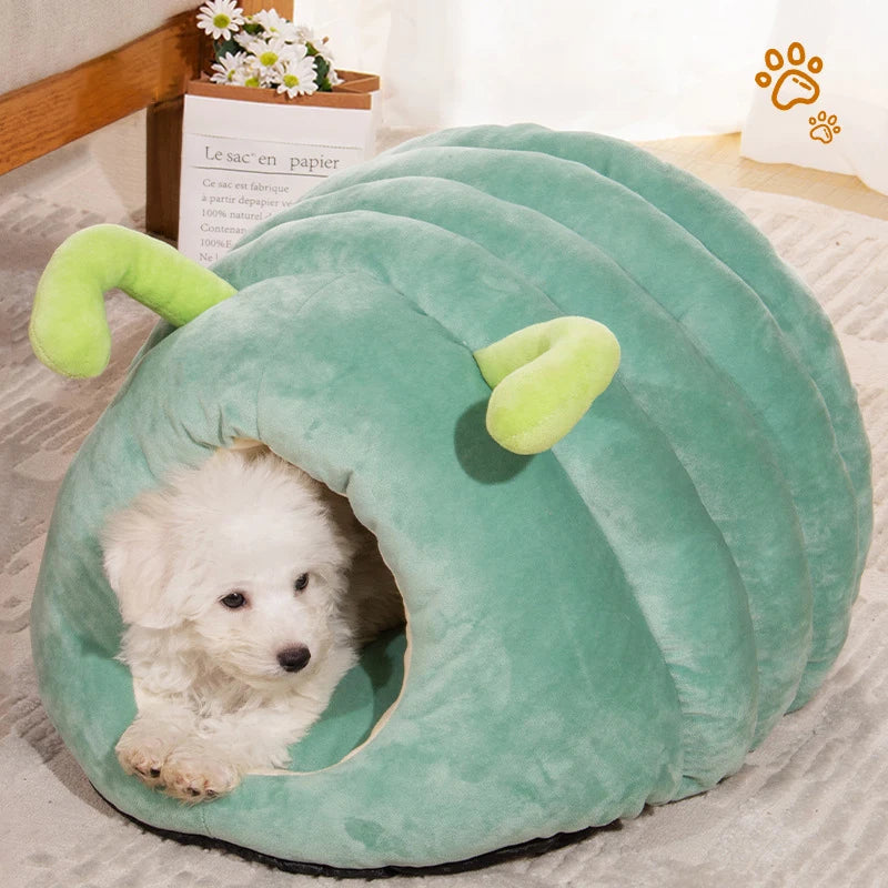 Pet autumn and winter cat bed semi -closed