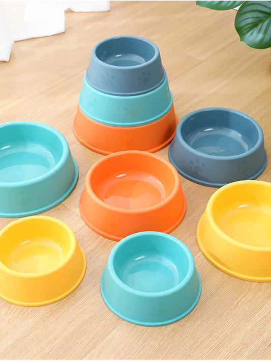 High quality solid color pet bowl