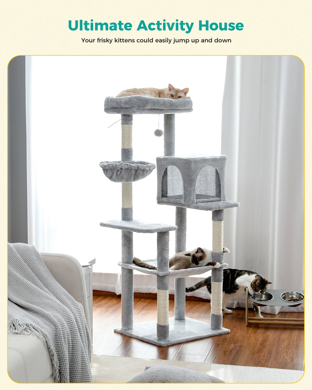 Cat Tree Tower House Condo Scratching for Kitten