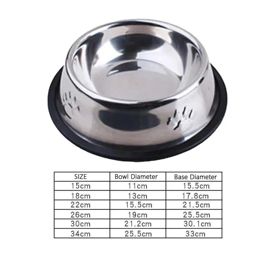 1PC Stainless Steel Dog Bowl Cat Bowl