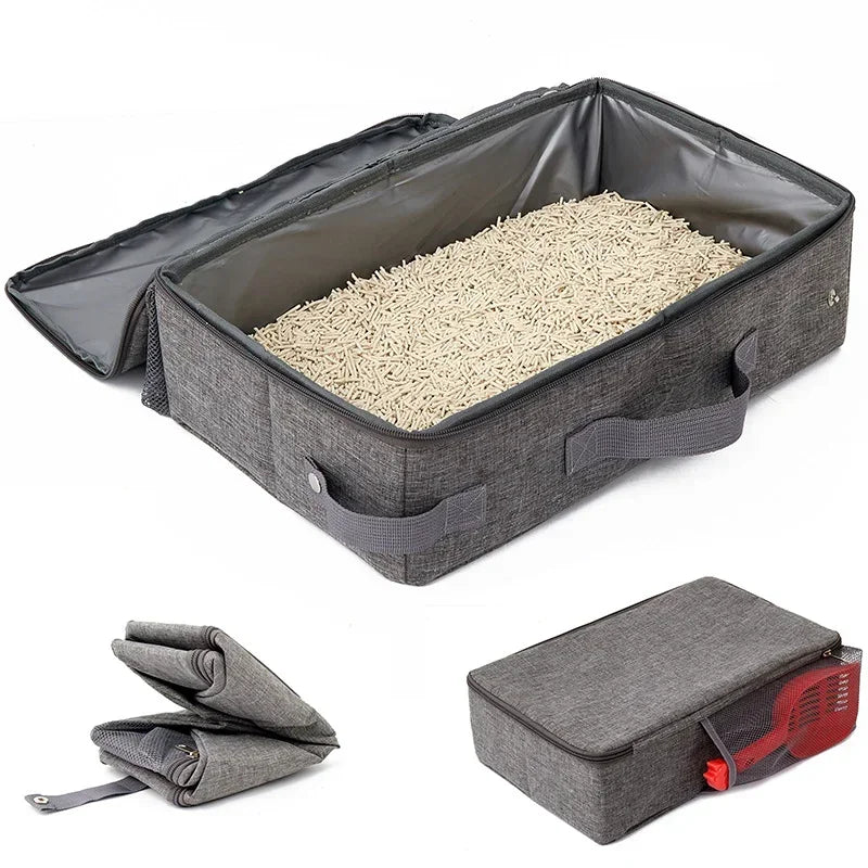 Foldable Cat Travel Litter Box