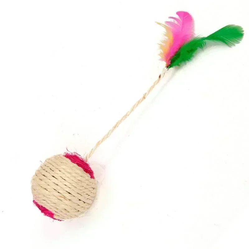 1Pc Cat Toy Sisal Scratching Ball Training Interactive Toy