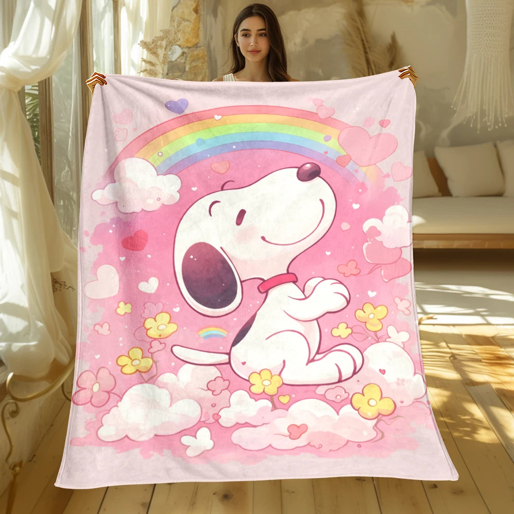 Snoopy Cute Cartoon Print Blanket