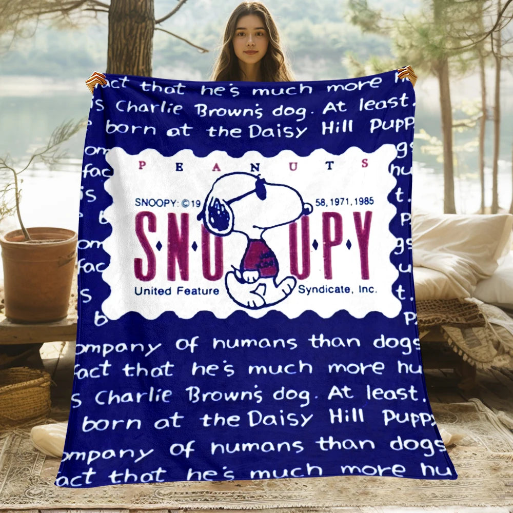 Snoopy,Cute Cartoon HD Art Print Blanket.