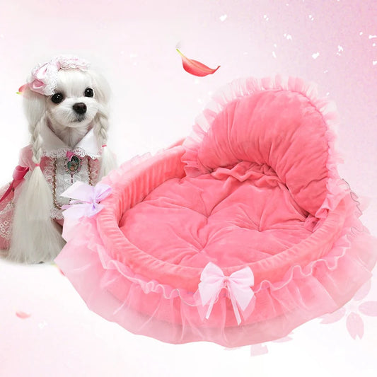 Cute Bow Lace Dog Bed