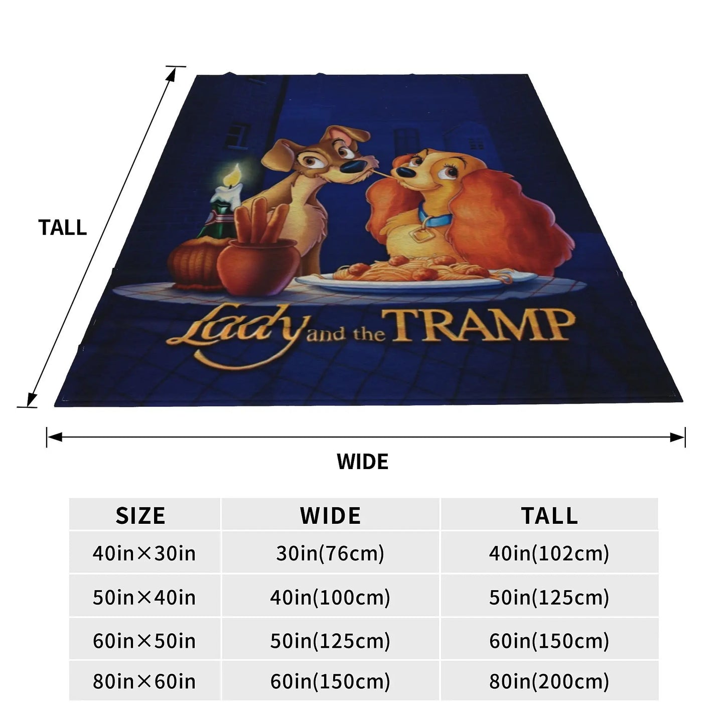 Lady and The Tramp Flannel Blanket