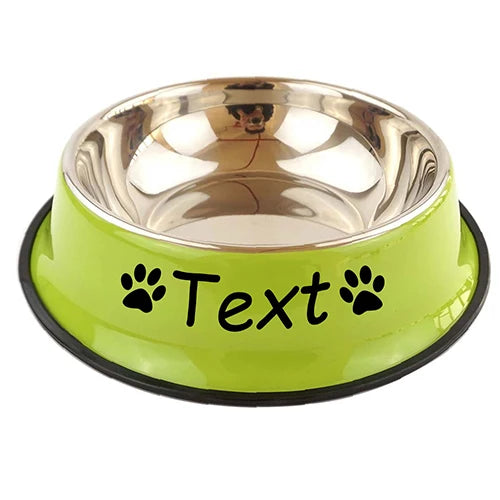 Custom Name Dog Cat Stainless Steel Bowl