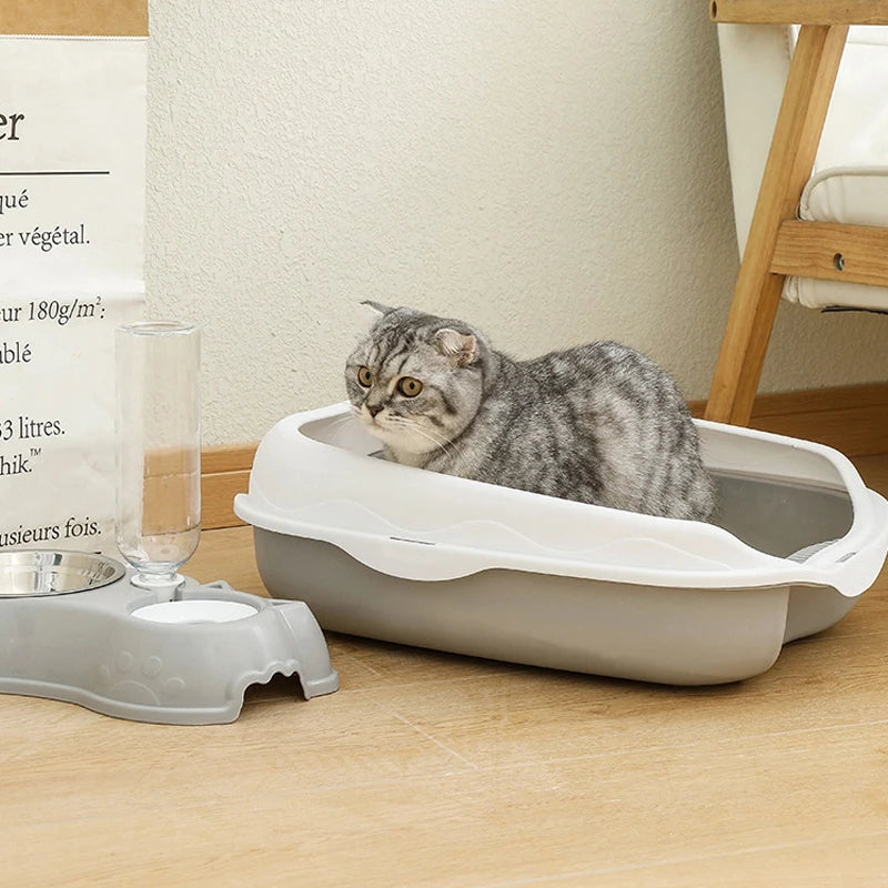 Semi-enclosed Litter Box Spatter-proof