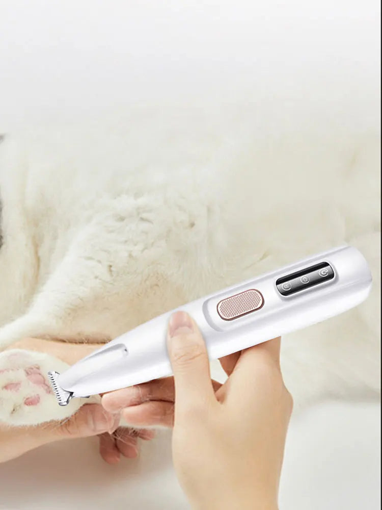 Dog Paw Trimmer with LED Light Electric Grooming Clippers