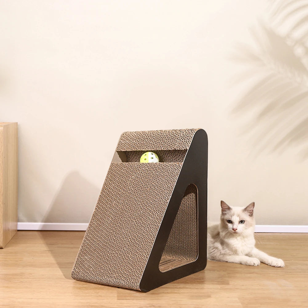 2 In 1 Cat Scratcher Cardboard Triangles