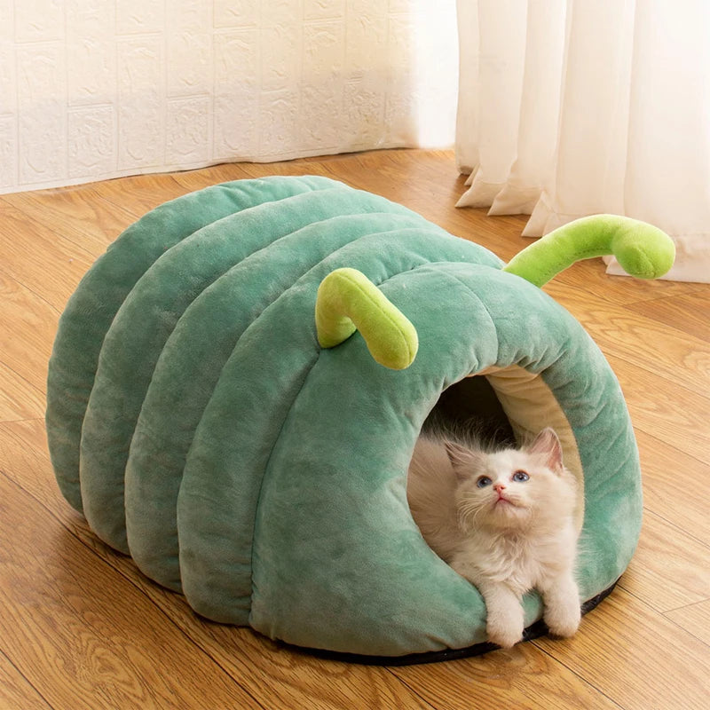 Pet autumn and winter cat bed semi -closed