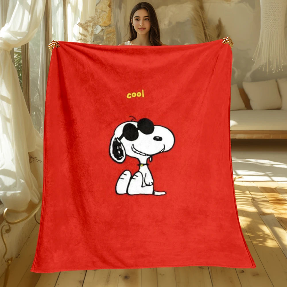 Snoopy Cute Cartoon Print Blanket