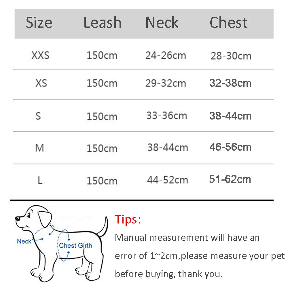 Dog Harness Leash Set for Small Dogs and Cats