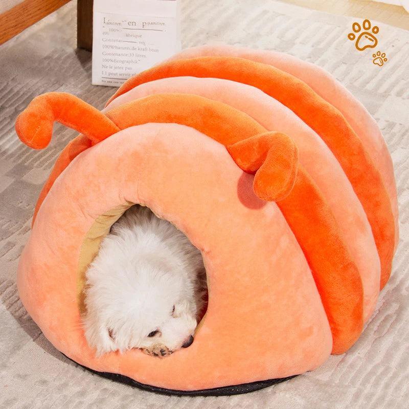 Pet autumn and winter cat bed semi -closed