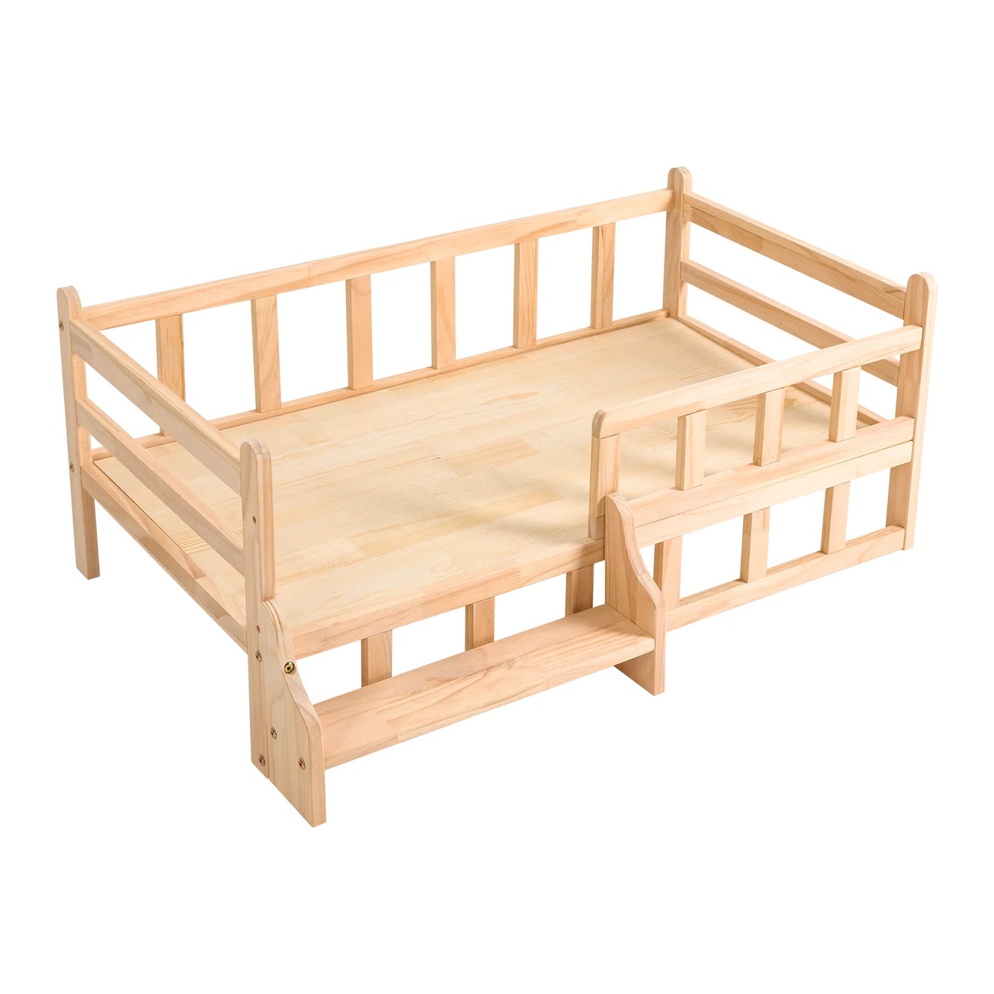 Solid Wood Pet Bed, Wooden Dog Bed Frame,