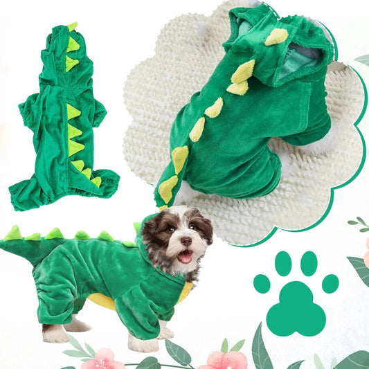Elastic Dinosaur Transformation Costume Halloween Dog Costume