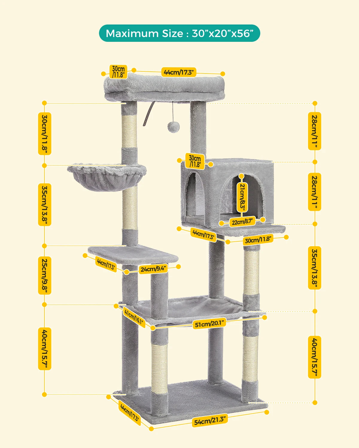 Cat Tree Tower House Condo Scratching for Kitten