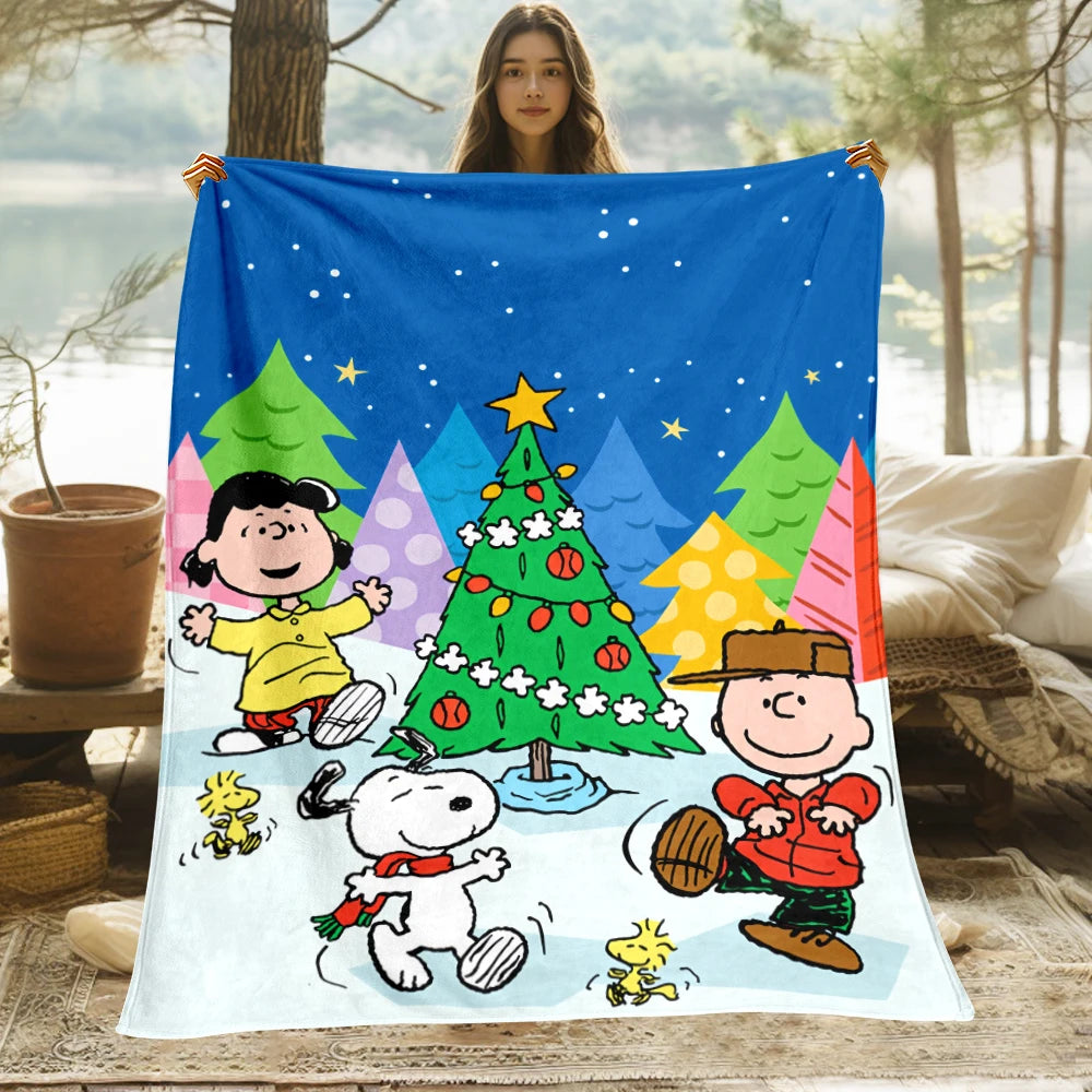 Snoopy,Cute Cartoon HD Art Print Blanket.