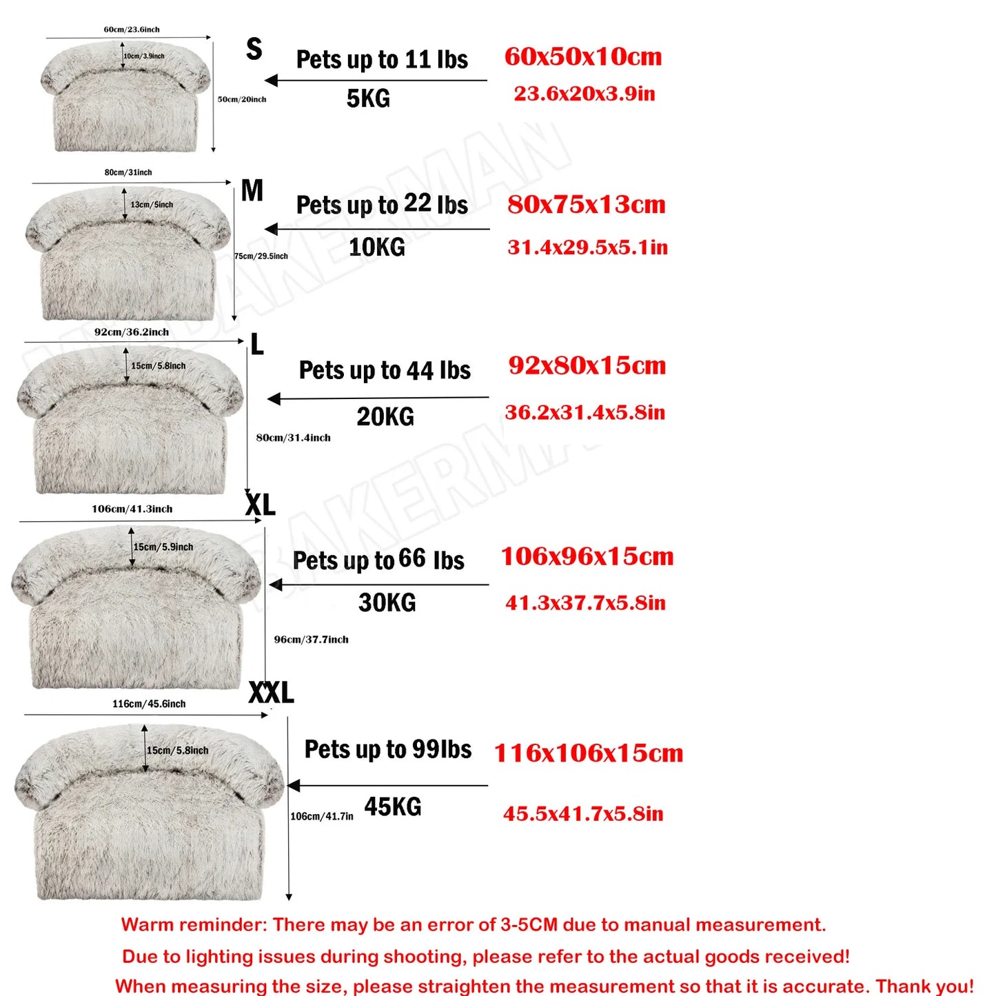 S-XXL Dog Mattress For Puppies And Big Dogs, Soft Kennel Mat