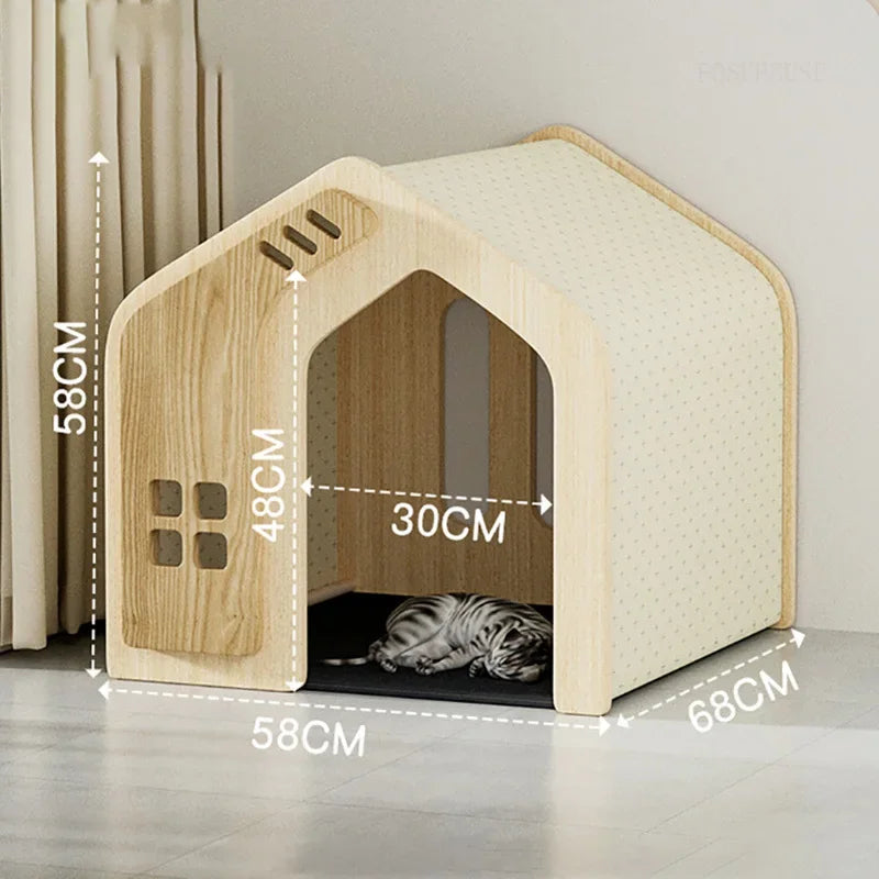 Solid Wood Dog House