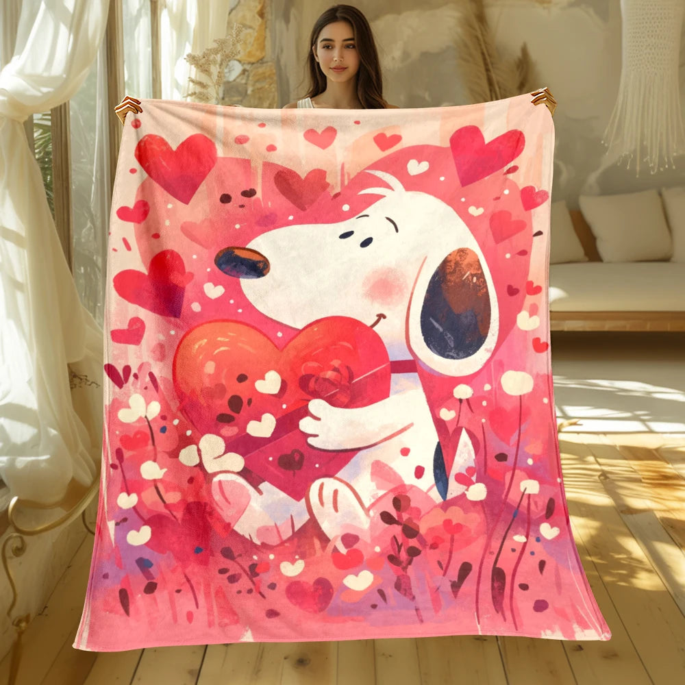 Snoopy Cute Cartoon Print Blanket