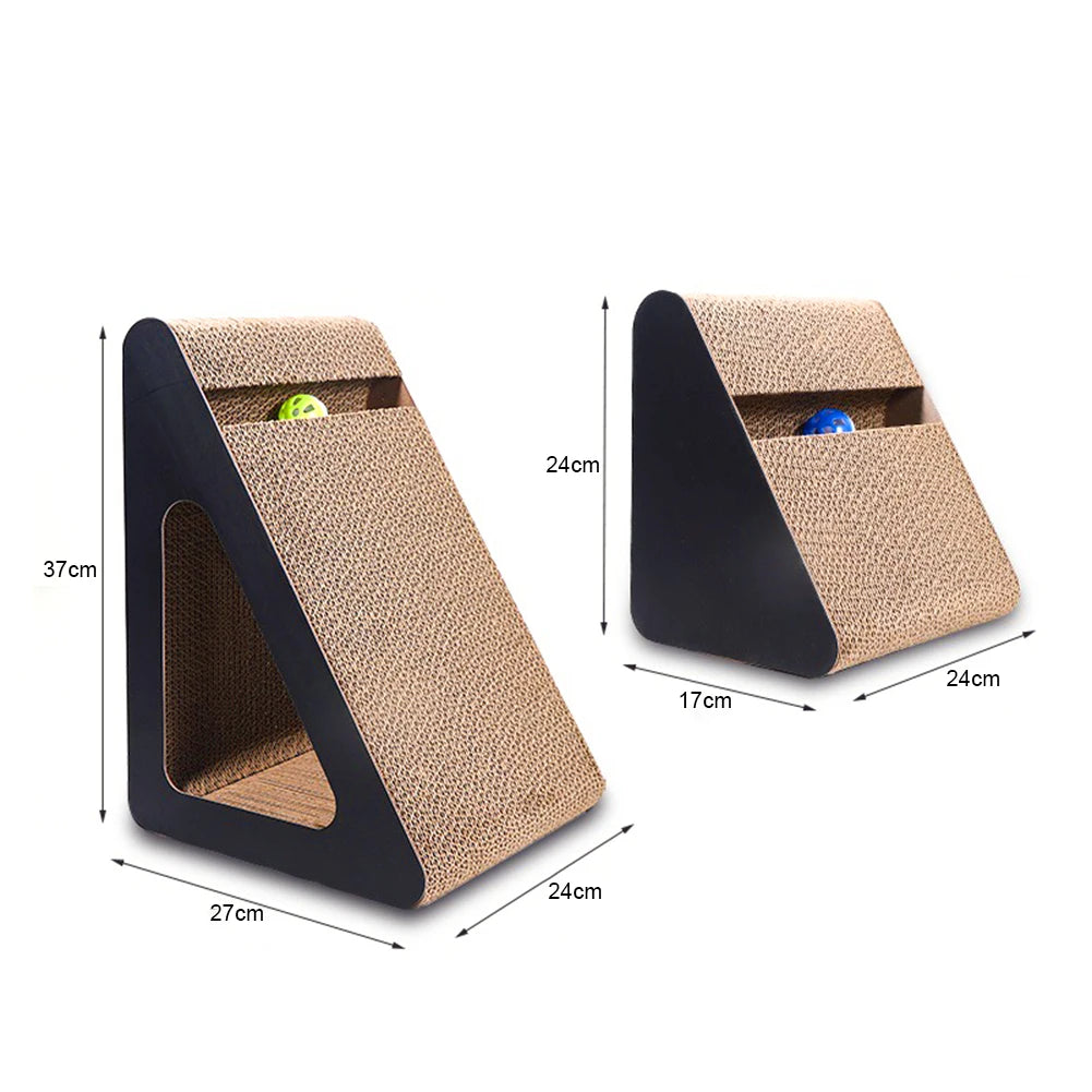 2 In 1 Cat Scratcher Cardboard Triangles