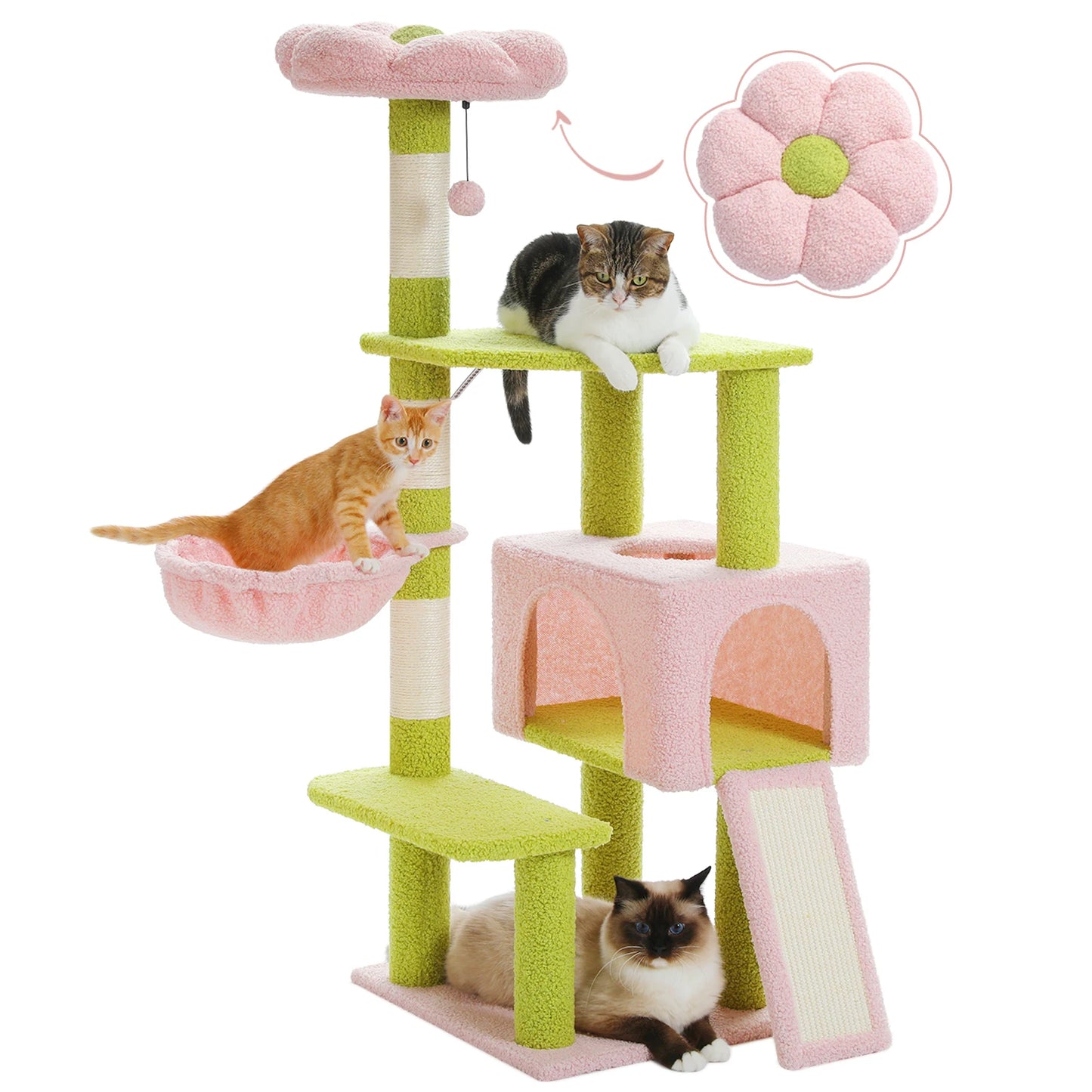 Flower Cat Tree Multi-Level Cat Tower