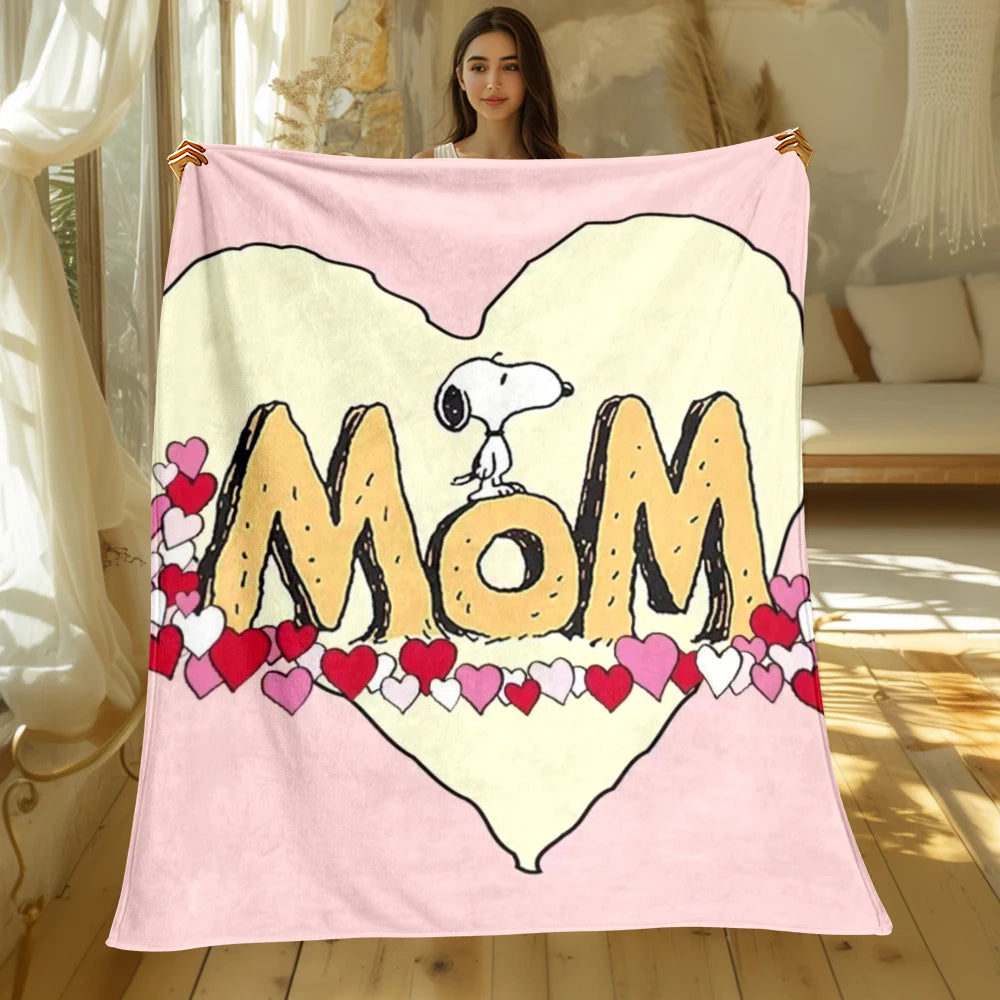 Snoopy Cute Cartoon Print Blanket