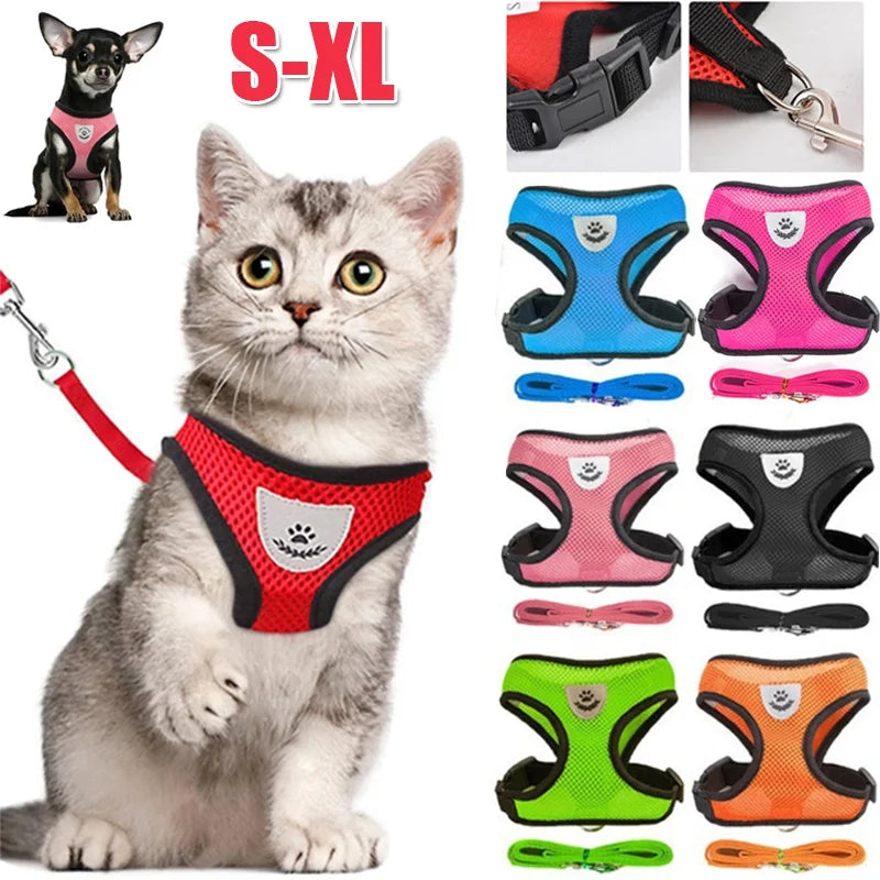 Cat Dog Harness with Lead Leash