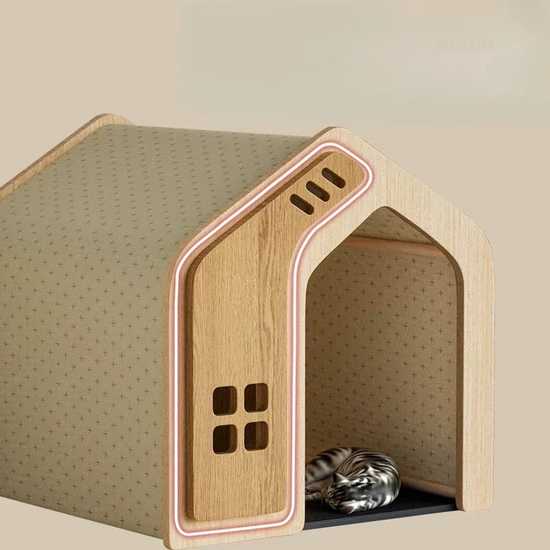 Solid Wood Dog House