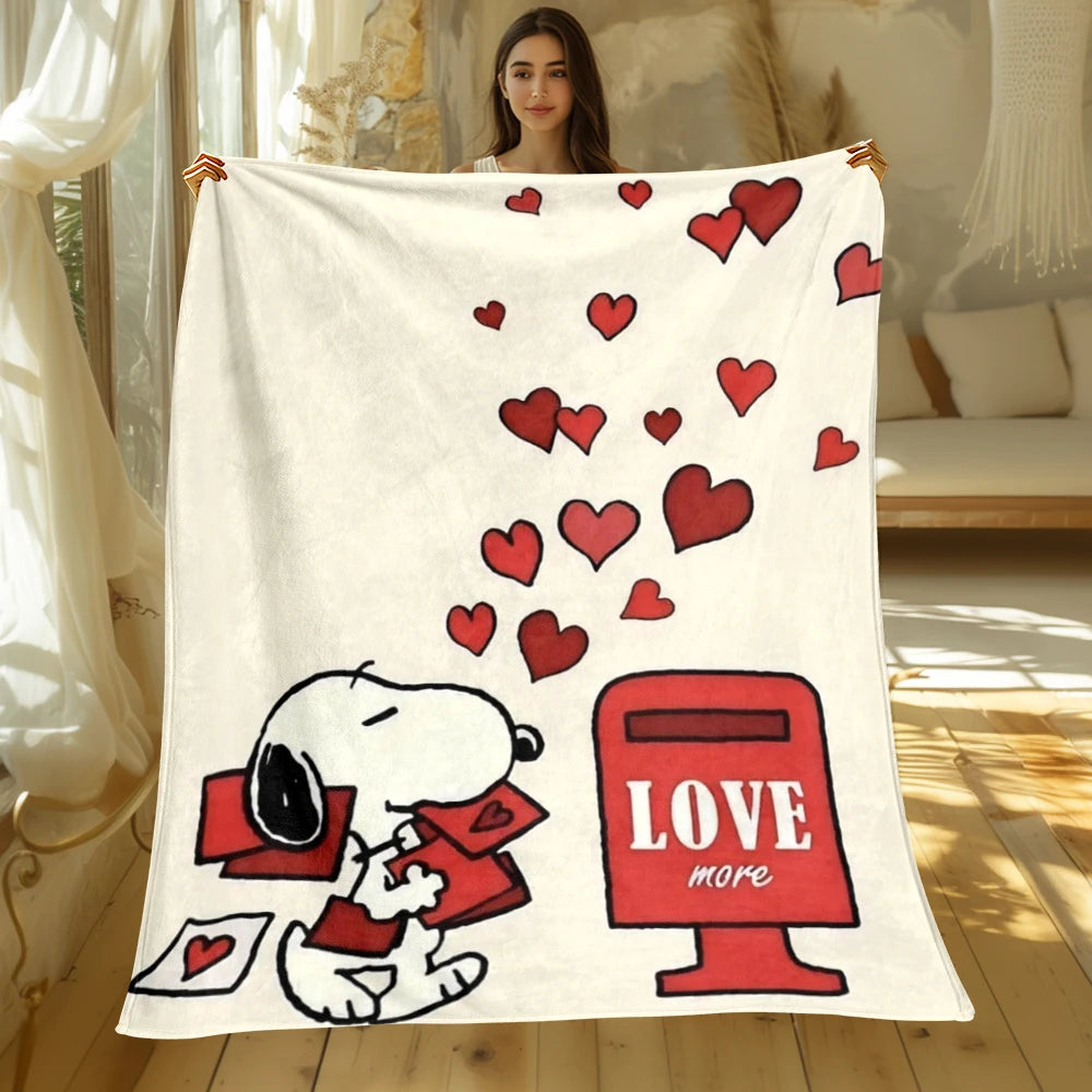 Snoopy Cute Cartoon Print Blanket