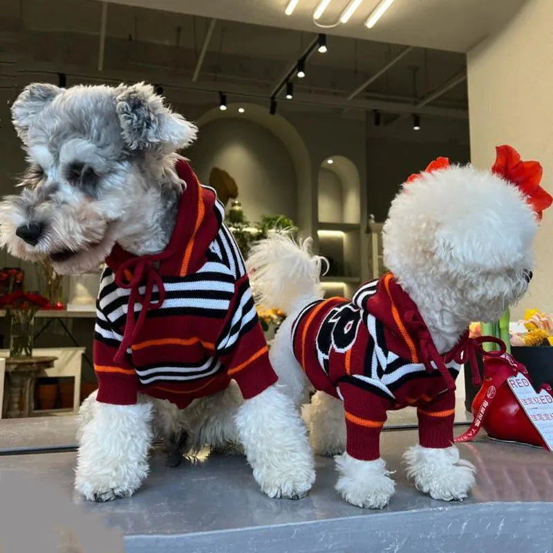 FULIBS Dog Brand Clothing Hoodie Knitted Sweater for Dogs