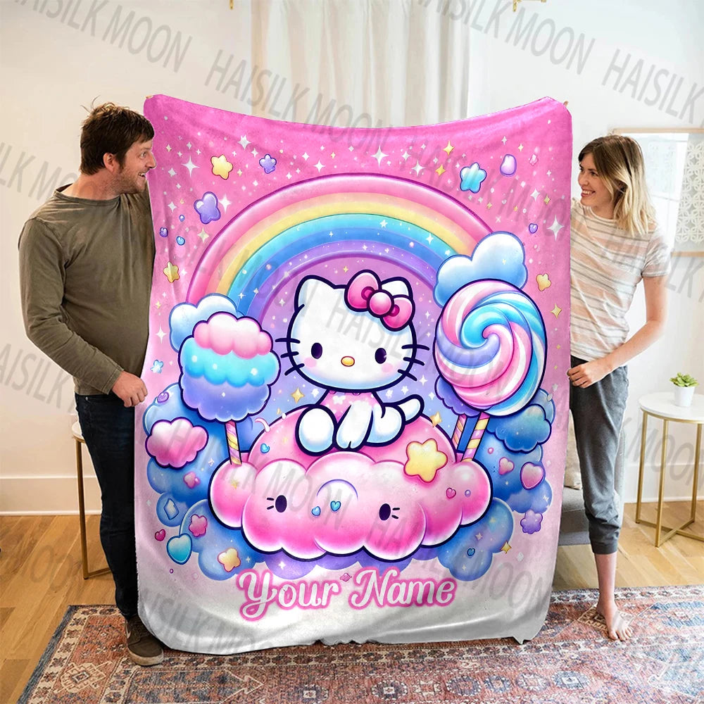 (Memo U Name) Sanrio Hello Kitty Printed Blanket