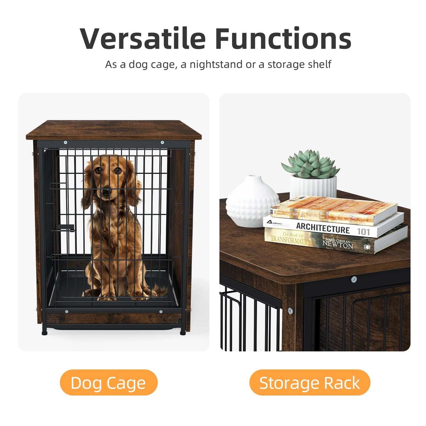 S M L 3 Sizes Dog Crate End Table Furniture