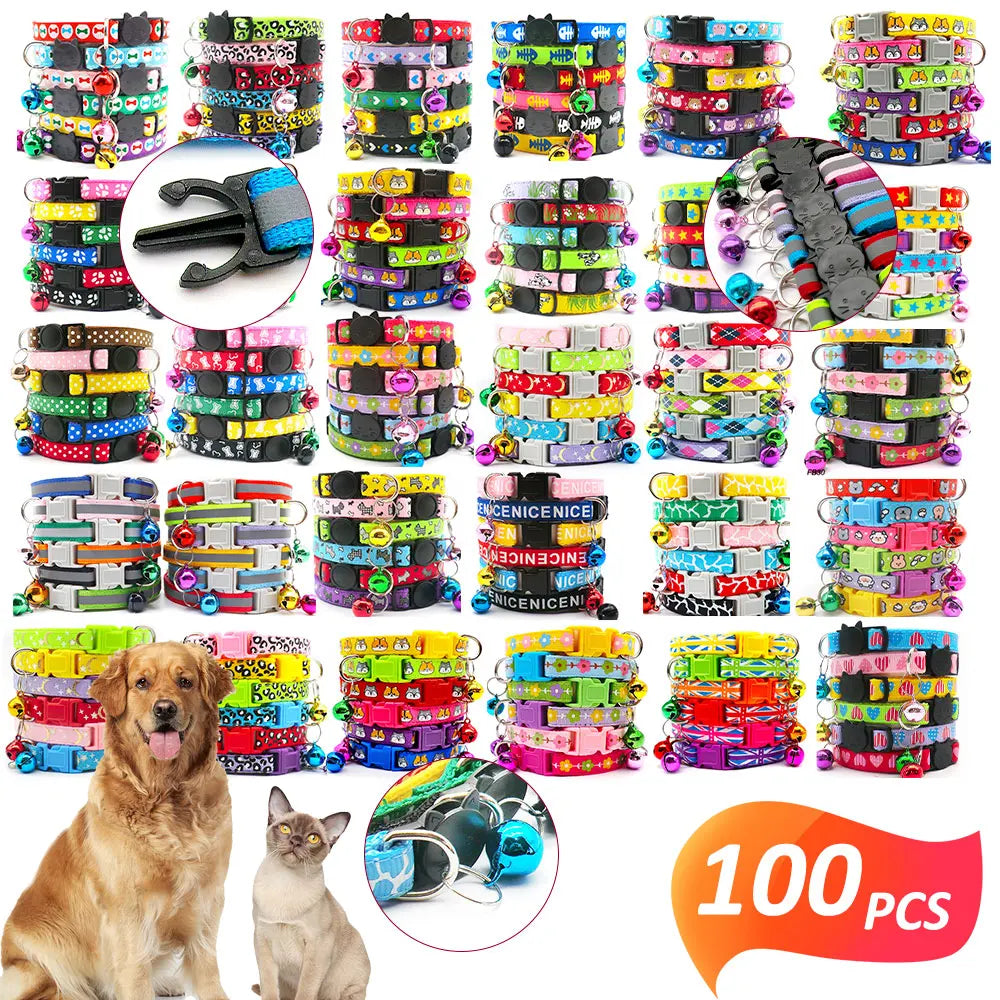 100Pcs Collar for Dogs and Cats