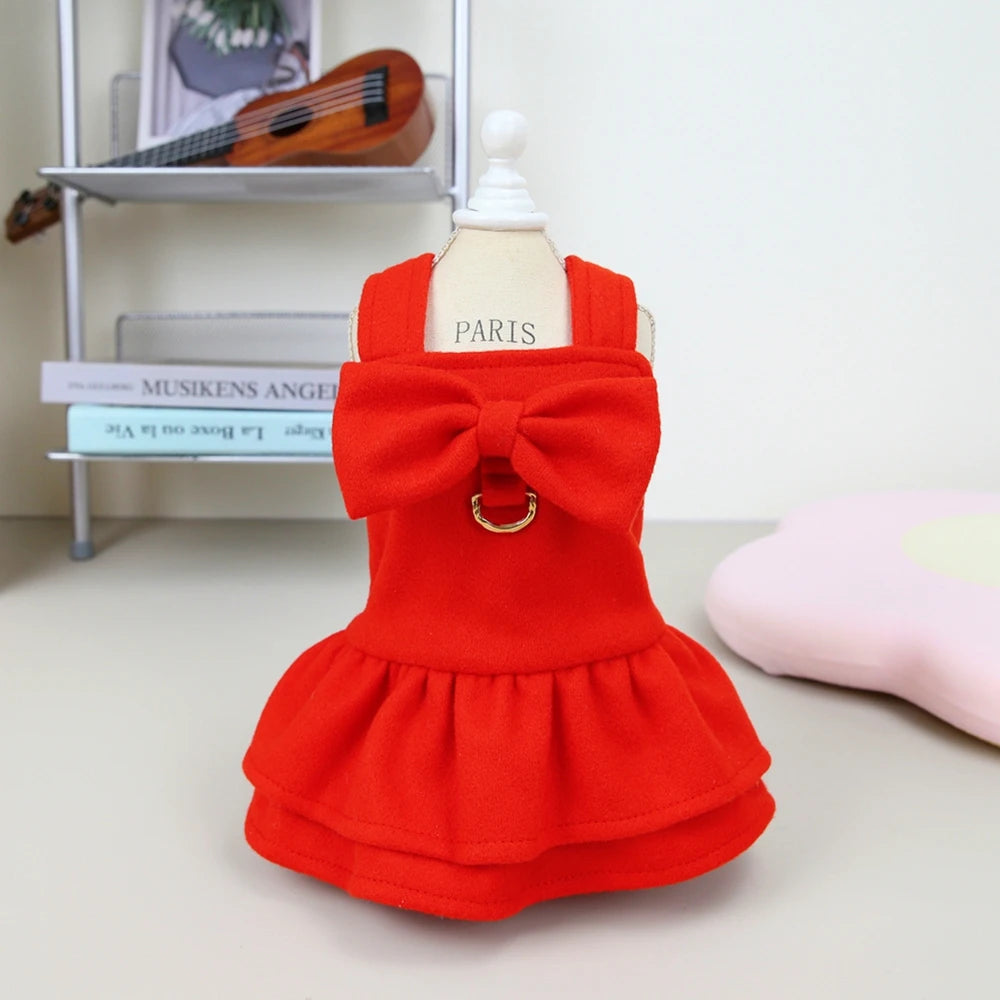 Christmas Dog Dresses For Small Dogs Red Princess Dress