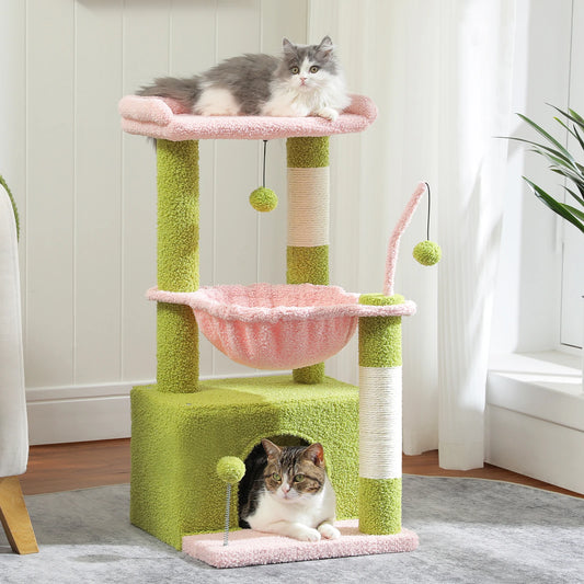 4-in-1 Cactus Cat Tree with Cozy Condo