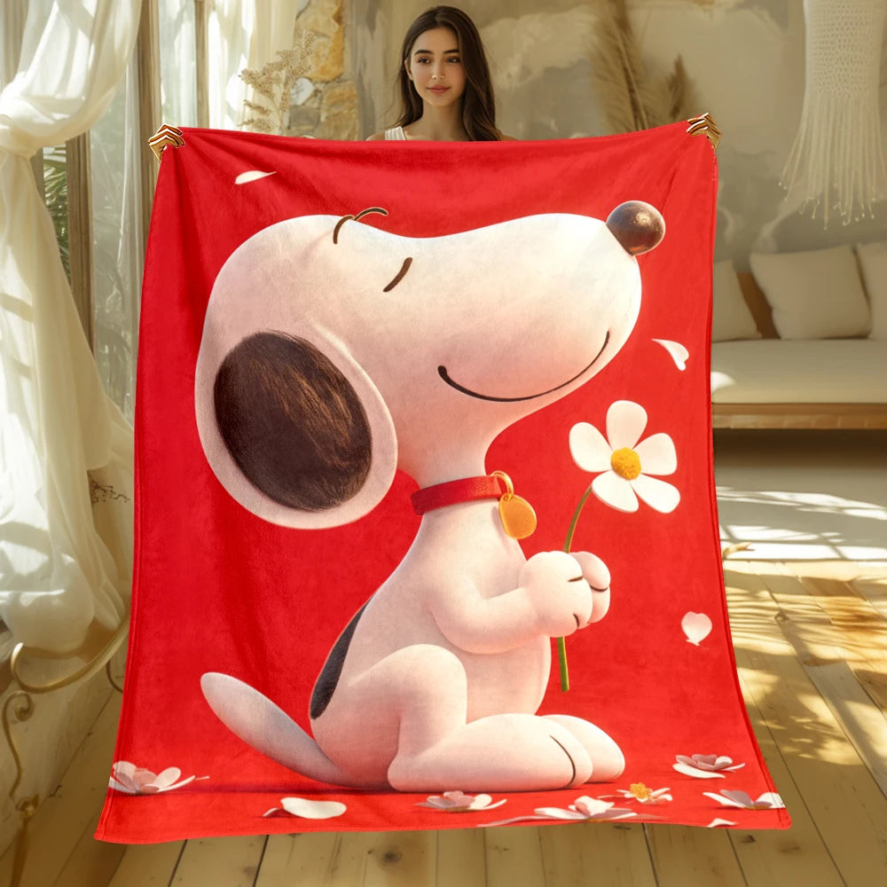 Snoopy Cute Cartoon Print Blanket