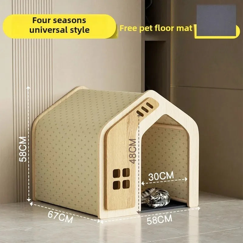 Solid Wood Dog House