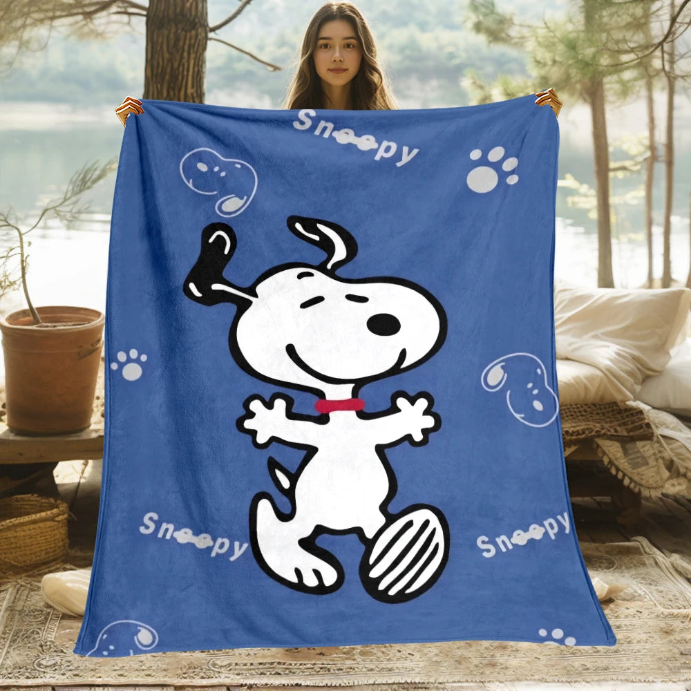 Snoopy,Cute Cartoon HD Art Print Blanket.