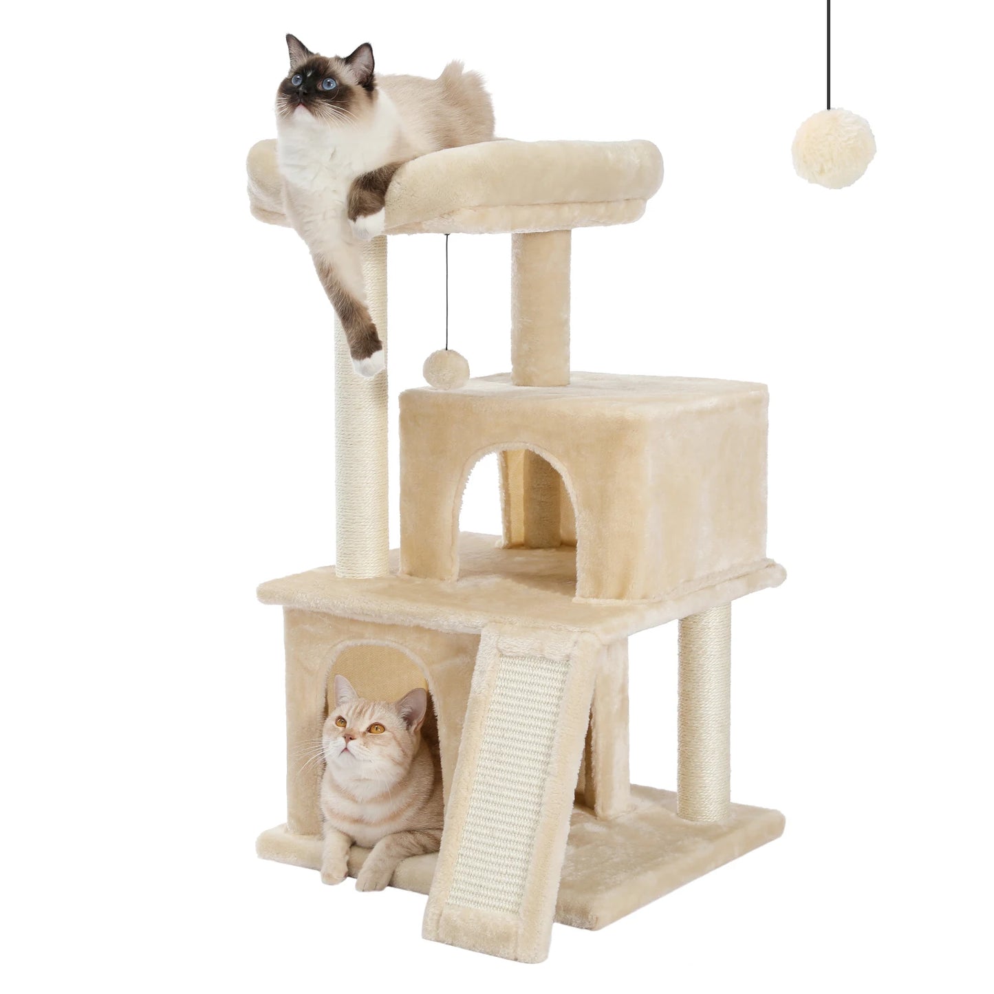 Cat Tree Luxury Cat Towers with Double Condos and Hammock