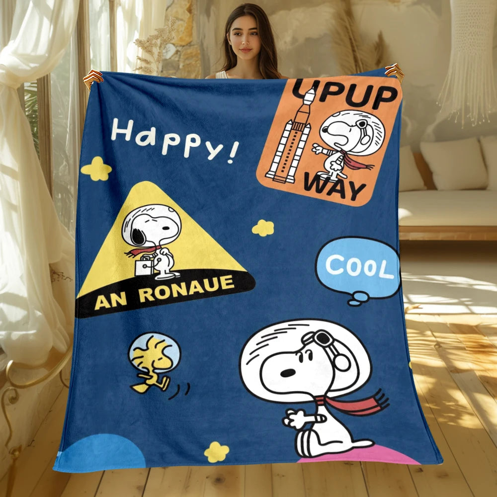 Snoopy Cute Cartoon Print Blanket