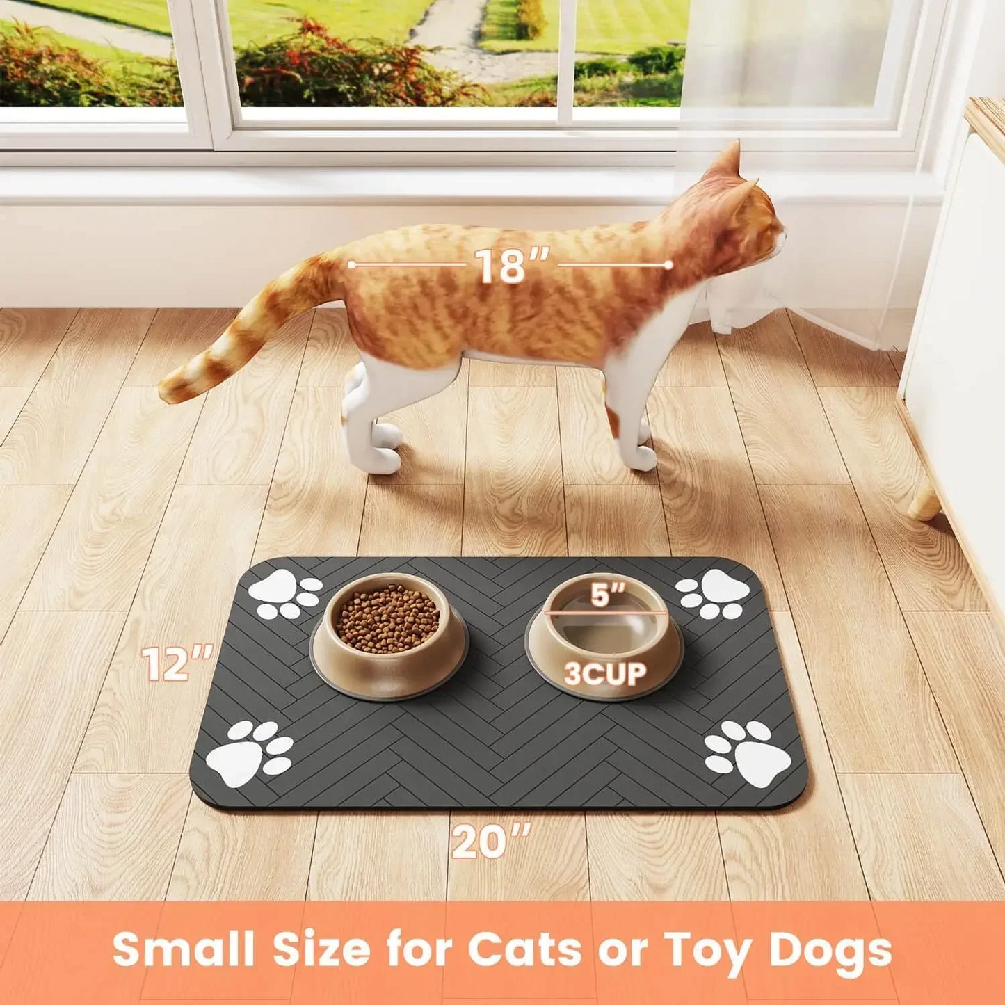 Pet Feeding Mat-Absorbent Pet Placemat