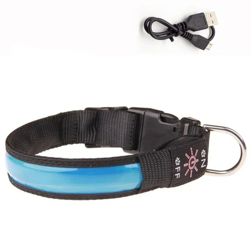 LED Glowing Dog Collar Adjustable Flashing