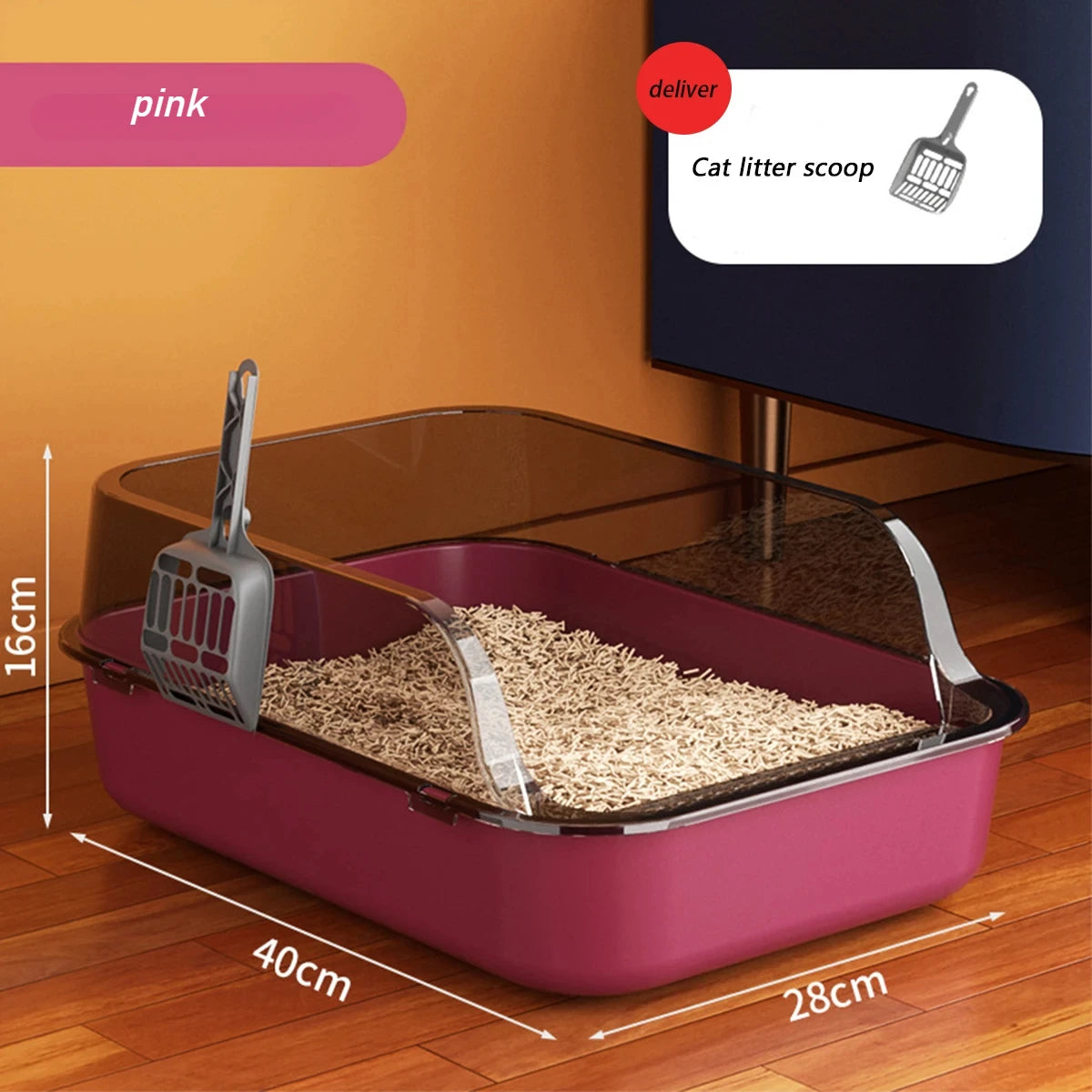 Cat Litter Box Semi-enclosed