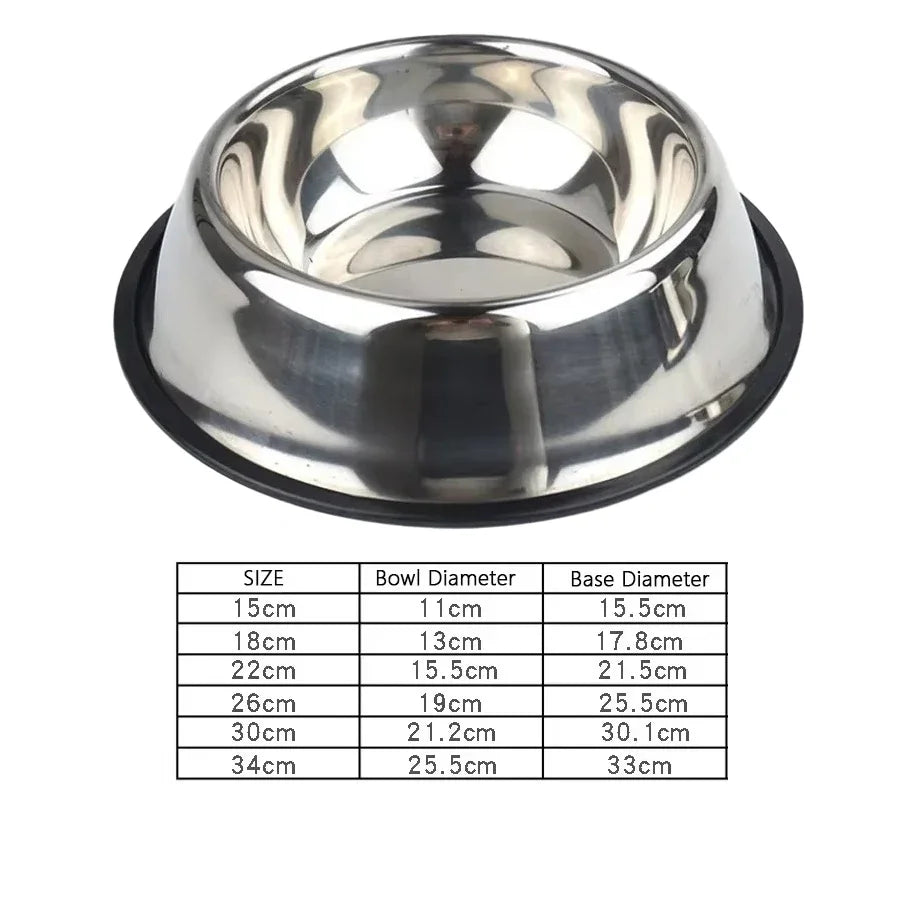 1PC Stainless Steel Dog Bowl Cat Bowl