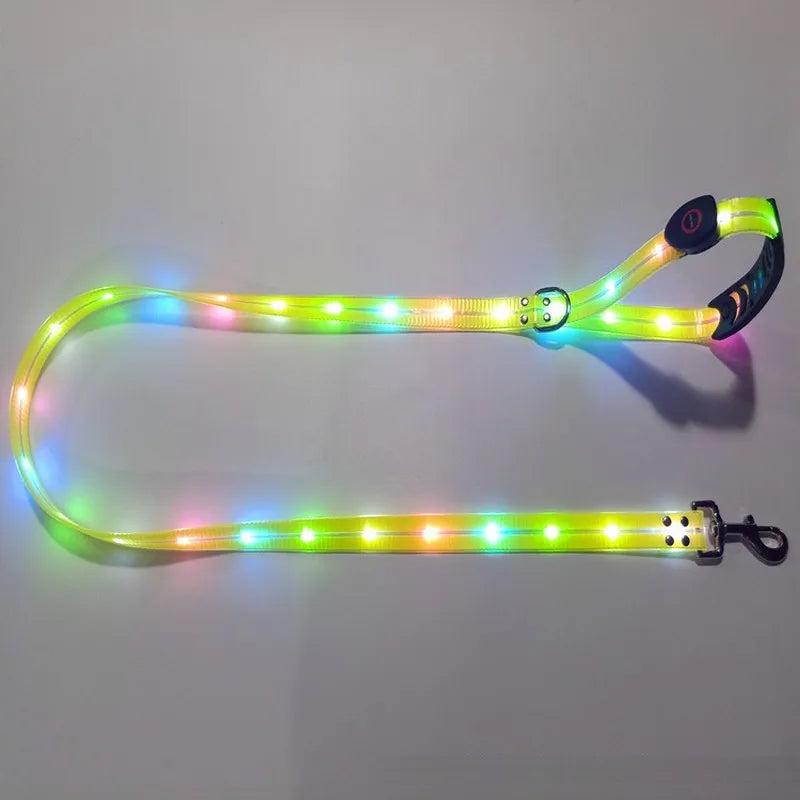 Pet Dog LED Light UP Leash USB Rechargeable