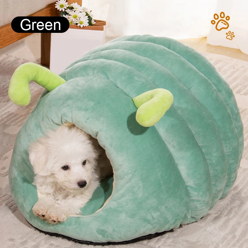 Pet autumn and winter cat bed semi -closed