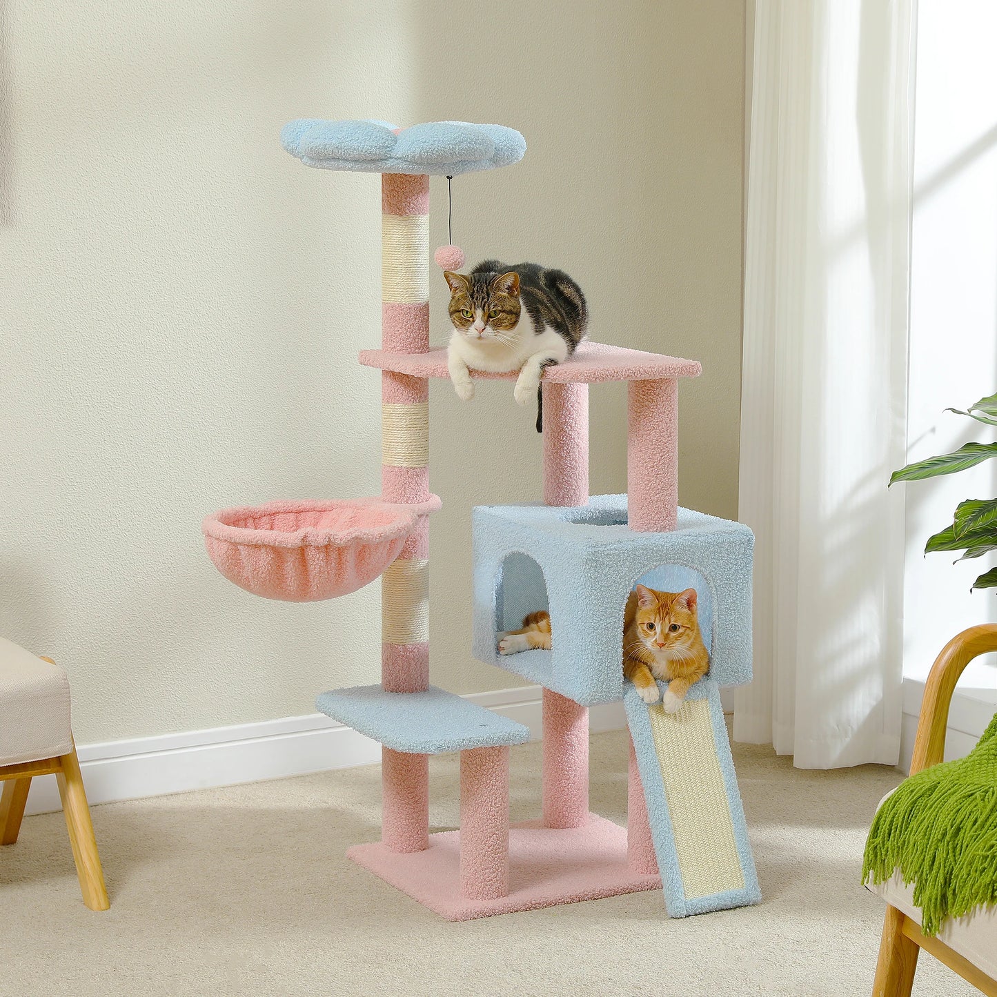 Flower Cat Tree Multi-Level Cat Tower